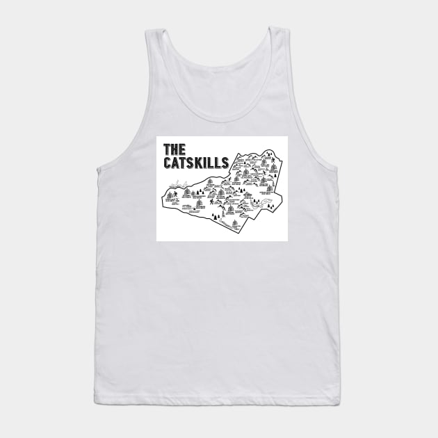 The Catskills Map Art Tank Top by fiberandgloss